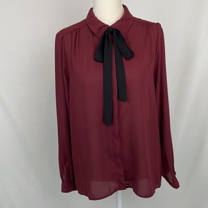 Bobeau maroon blouse